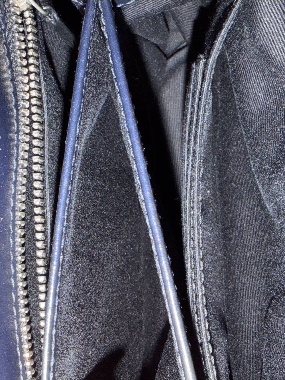 Saint Laurent Black Chevron Quilted Leather Crossbody with Silver YSL - Picture 8 of 12